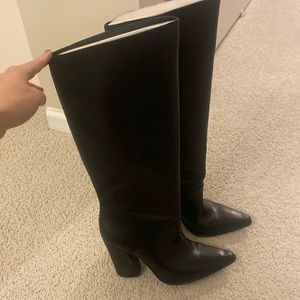 DSW JLO Brand Size 7 Black Knee High Boots. Great condition